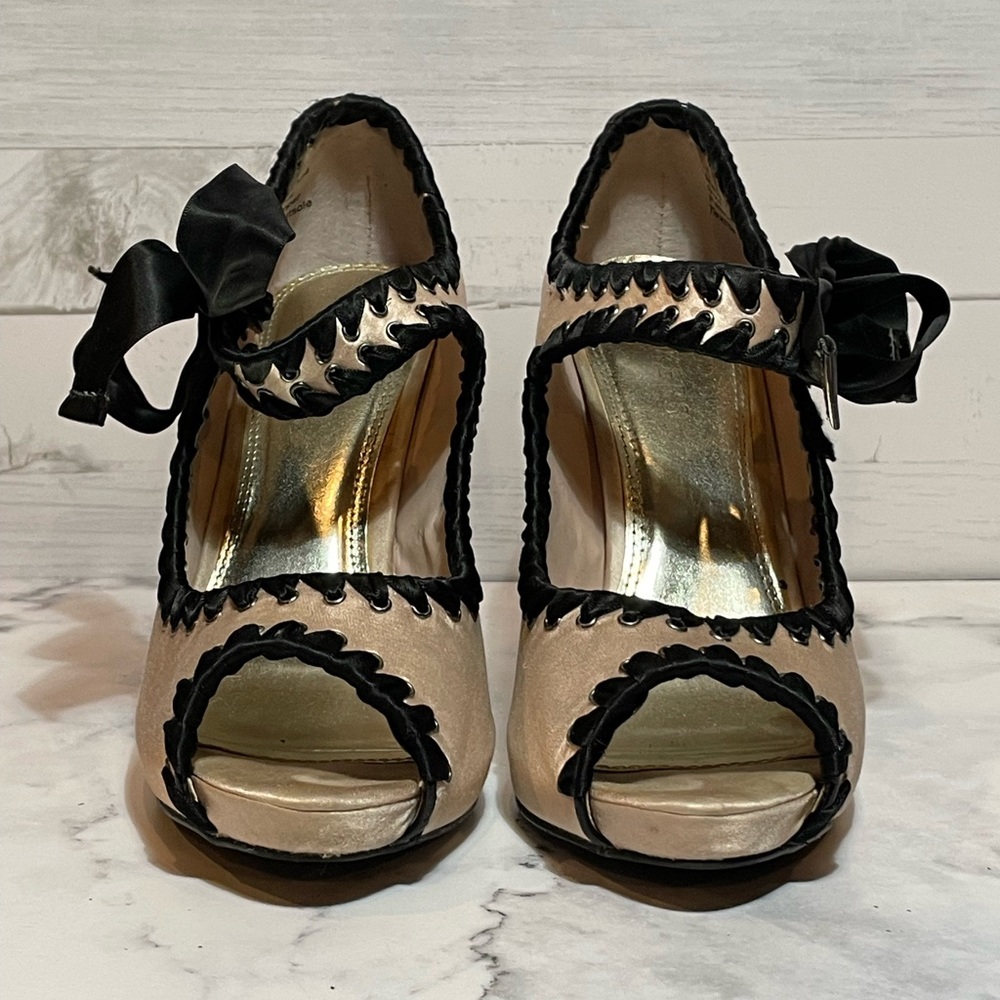 Bakers Satin Corset Heels